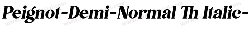 Peignot-Demi-Normal Th Italic字体转换